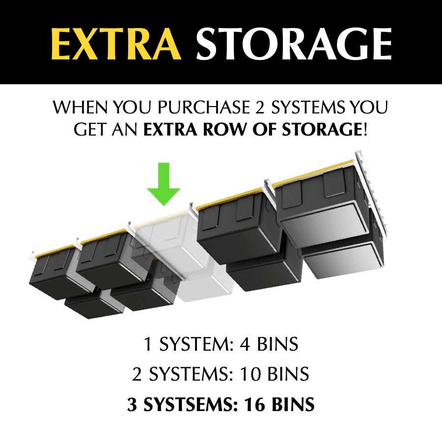 Bin Slide Overhead Storage System
